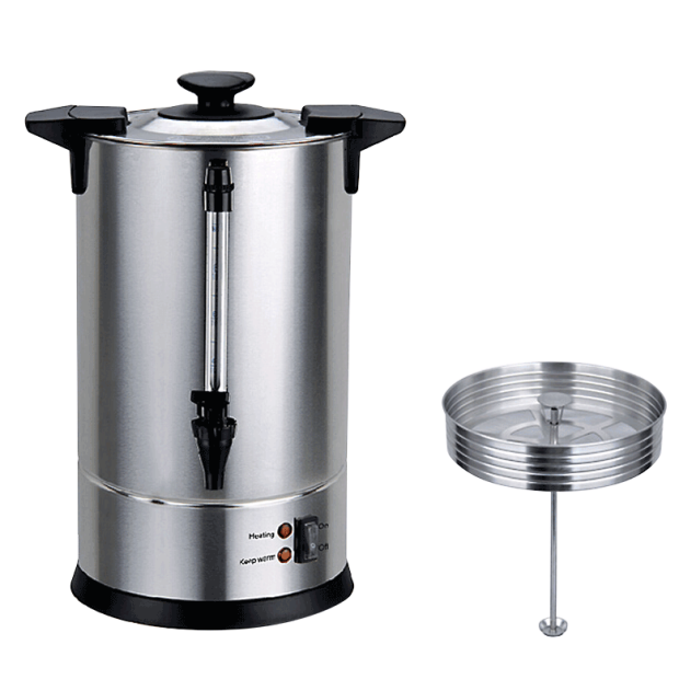 Commercial coffee urn percolator - 16 Litre - reusable stainless steel