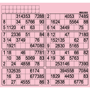 63 Planches de loto feuille - 8 grilles - à tamponner