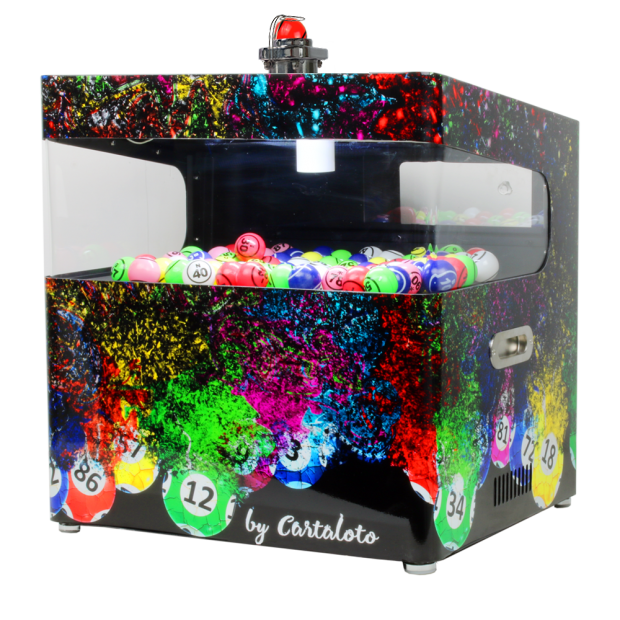 Machine de loterie manuelle avec boules de bingo modèle 3D $49