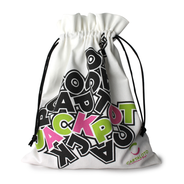 Bingo velvet drawstring bingo game bag