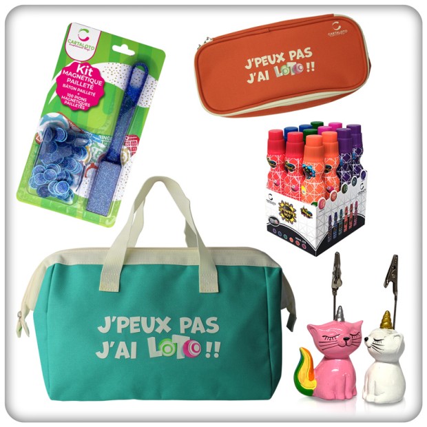 Pack accessoires trousse marqueur kit magnétique clip photo sac