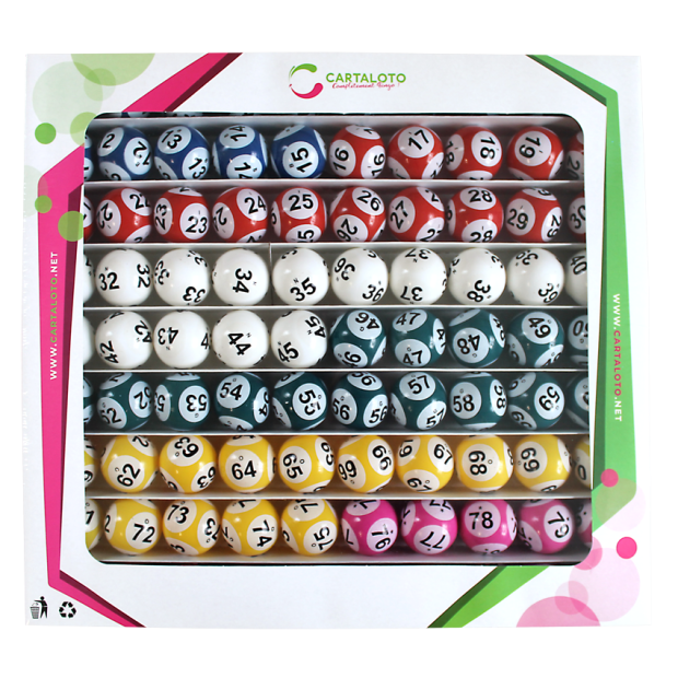 6 color six sided bingo ball set