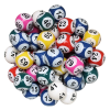 6 color six sided bingo ball set