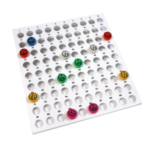 Large bingo checkboard for 38mm balls