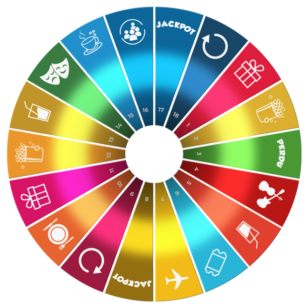 Magnetic segments prize wheel