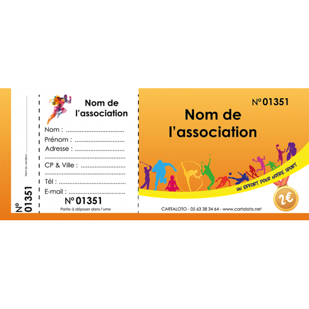 Tickets modèle Sport