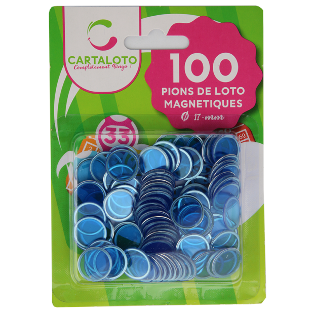 Baton Magnétique de Loto et Bingo + 100 pions aimantés magnetic