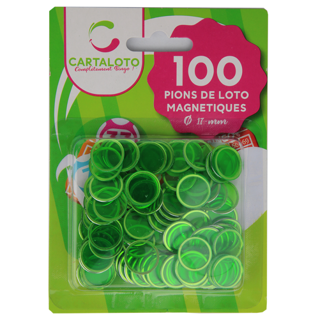 24 sachets de 100 pions de loto magnétiques I Jetons loto magnétique