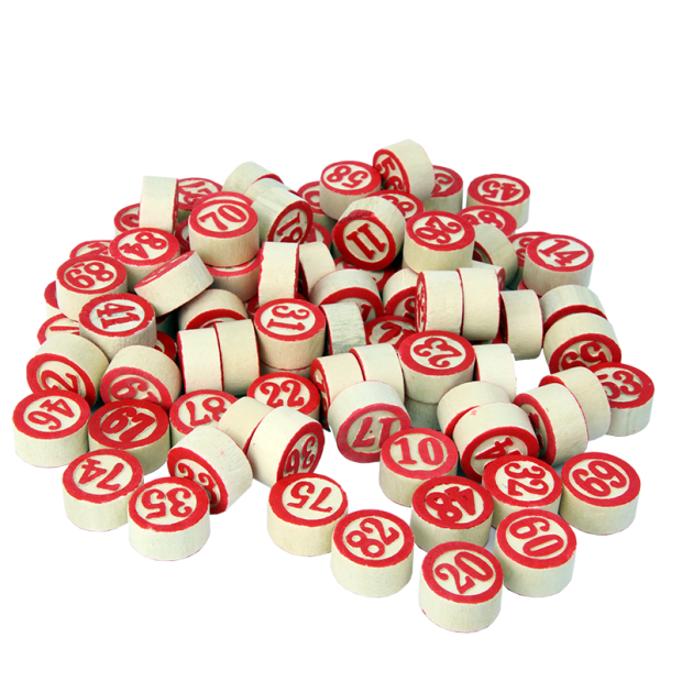 90 jetons de loto en bois numérotés pour vos jeux de loto I Cartaloto