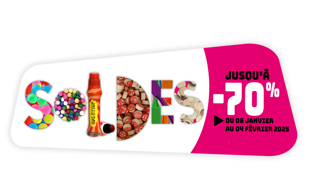 Soldes - promotion - réduction - cartaloto - bingo - loto - association - évènement - animation - remise - accessoires